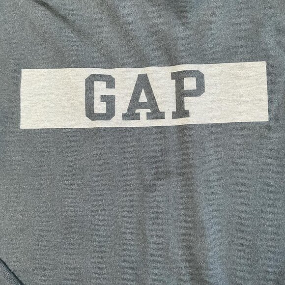 VTG GAP Blue USA Made 90s Y2K Oversize Streetwear Long Sleeve Tee (Medium) - Picture 3 of 7